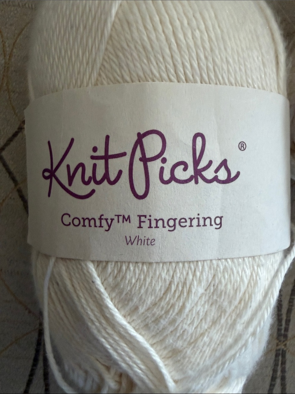 3/$20 Knit Picks Comfy Fingering Yarn in White, same lot cotton blend